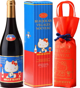 ハロー・キティ　ボジョレー・ヴィラージュ・ヌーヴォー　ギフトボックス入り　2020　オリバー・デパードン　赤　 Hello Kitty Beaujolais Villages Nouveau Gift Box / Olivier Depardon