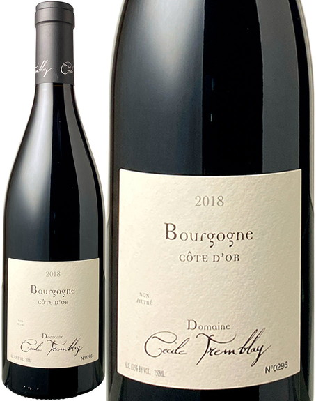 ブルゴーニュ　コート・ドール　2018　ドメーヌ・セシル・トランブレイ　赤　 Bourgogne Cote dOr / Domaine Cecile Tremblay  スピード出荷