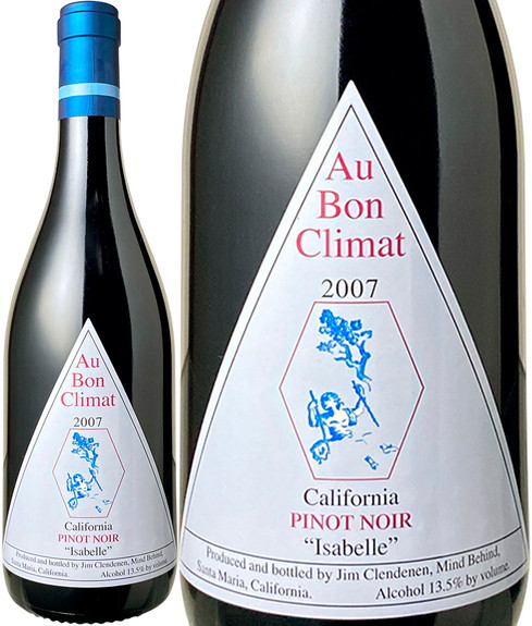 オー・ボン・クリマ　ピノ・ノワール　イザベル　2007　赤　<br>Au Bon Climat Pinot Noir Isabell  / Jim Clendenen  スピード出荷