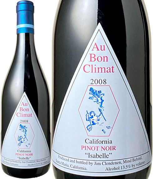 オー・ボン・クリマ　ピノ・ノワール　イザベル　2008　赤　<br>Au Bon Climat Pinot Noir Isabell  / Jim Clendenen  スピード出荷