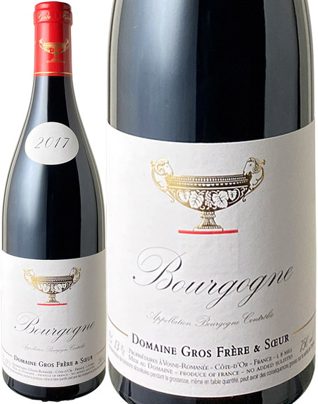ブルゴーニュ　ルージュ　2017　グロ・フレール・エ・スール　赤　<br>Bourgogne Rouge / Domaine Gros Frere Et Soeur  スピード出荷