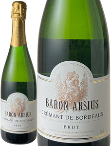 クレマン・ド・ボルドー　NV　バロン・ダルシウス　白　 Cremant de Bordeaux / Baron d'ARSIUS  スピード出荷