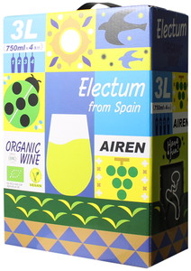 エレクタム・オーガニック　アイレン　BIB　バッグ・イン・ボックス　3000ml　NV　白　※通常サイズのワイン8本まで、一緒に送れます。 Electum Organic Airen BIB  スピード出荷
