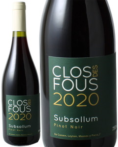 ピノ・ノワール　スブソルム　2020　クロ・デ・フ　赤　 Pinot Noir Subsollum / Clos des Fous  スピード出荷