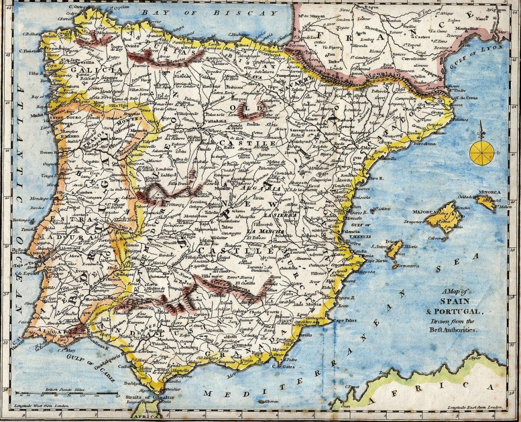 スペインのマップ